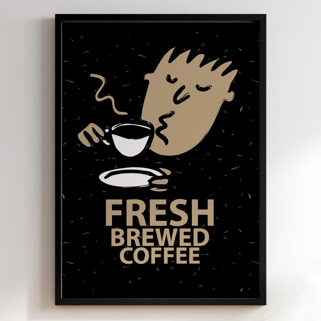Постер з кавою | Cтильна картина для кавʼярень