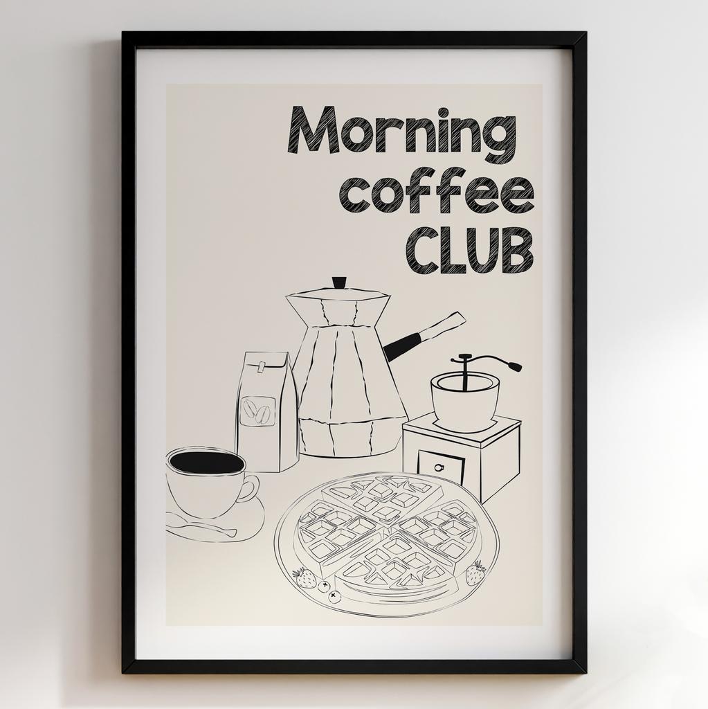 Постер з кавою | Cтильна картина для кавʼярень