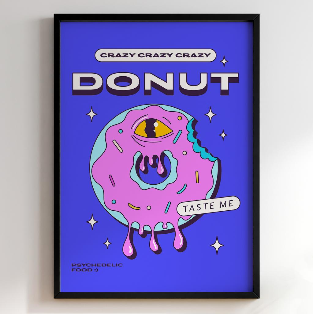 Постер з їжею для кухні | Яскравий арт у ретро-стилі