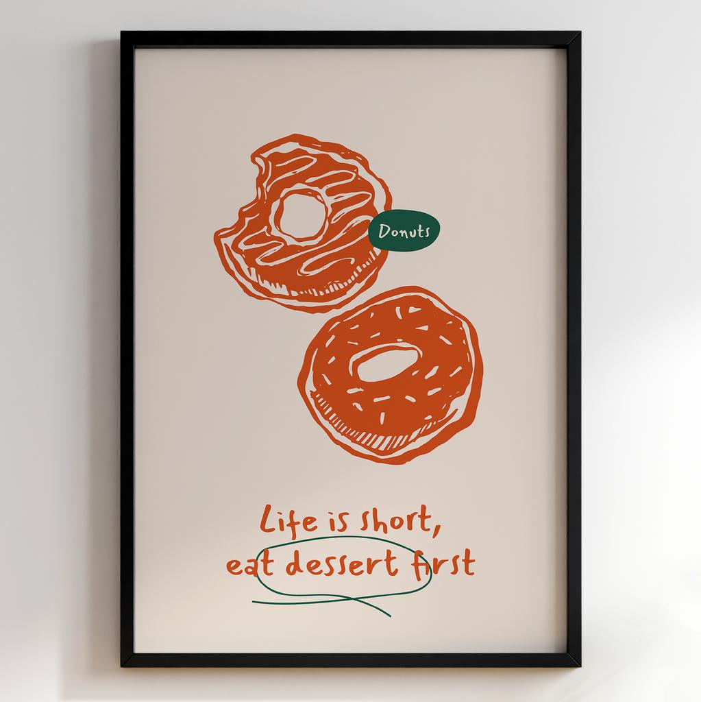 Постер з їжею для кухні | Яскравий арт у ретро-стилі