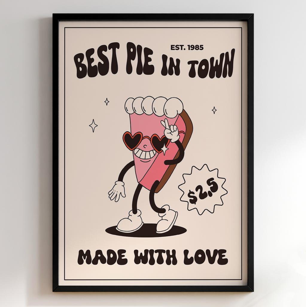 Постер з їжею для кухні | Яскравий арт у ретро-стилі