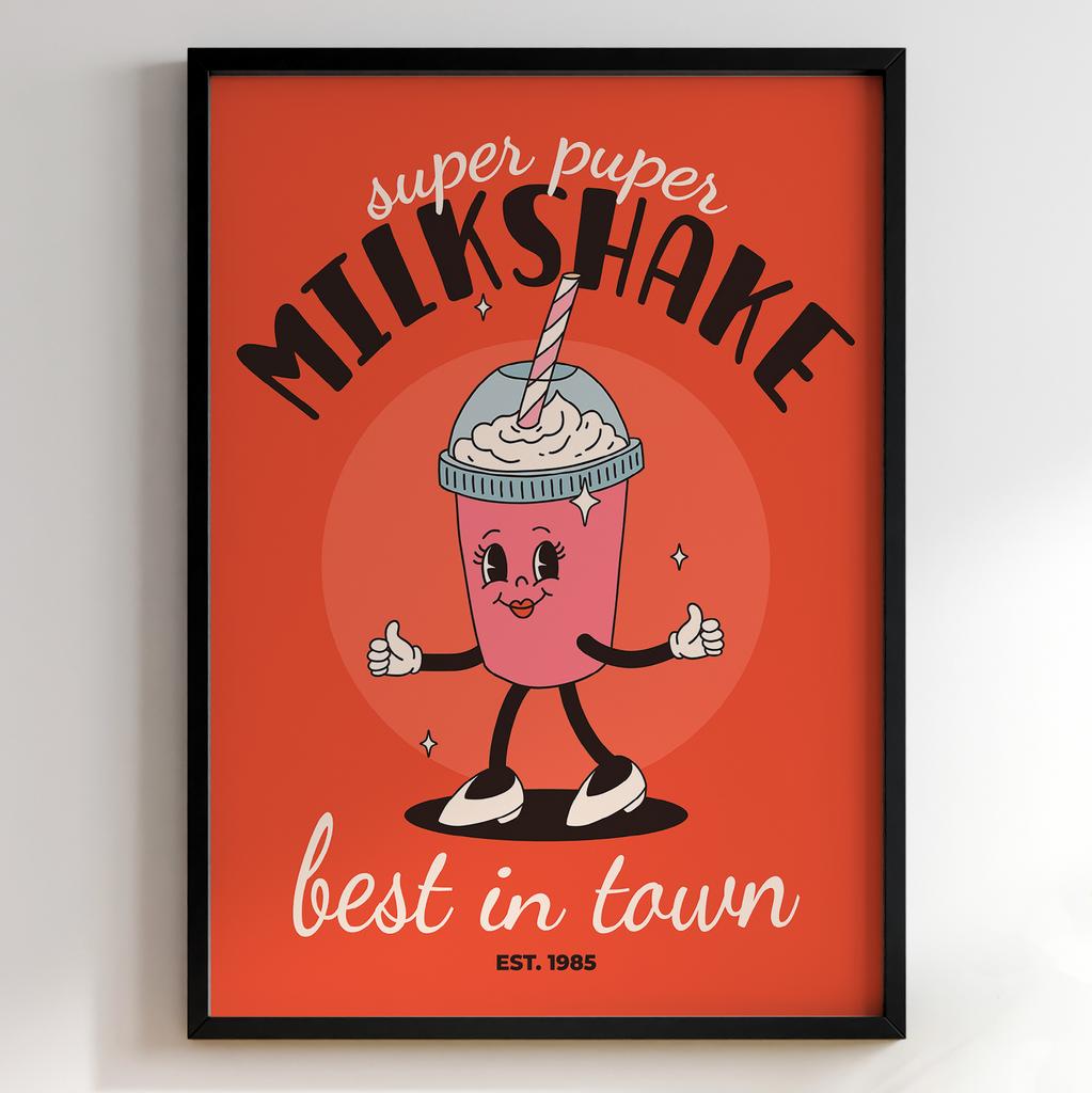 Постер з їжею для кухні | Яскравий арт у ретро-стилі