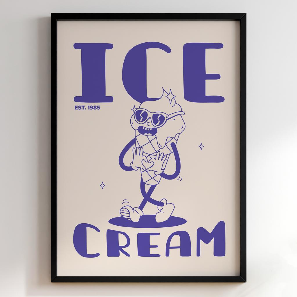 Постер з їжею для кухні | Яскравий арт у ретро-стилі