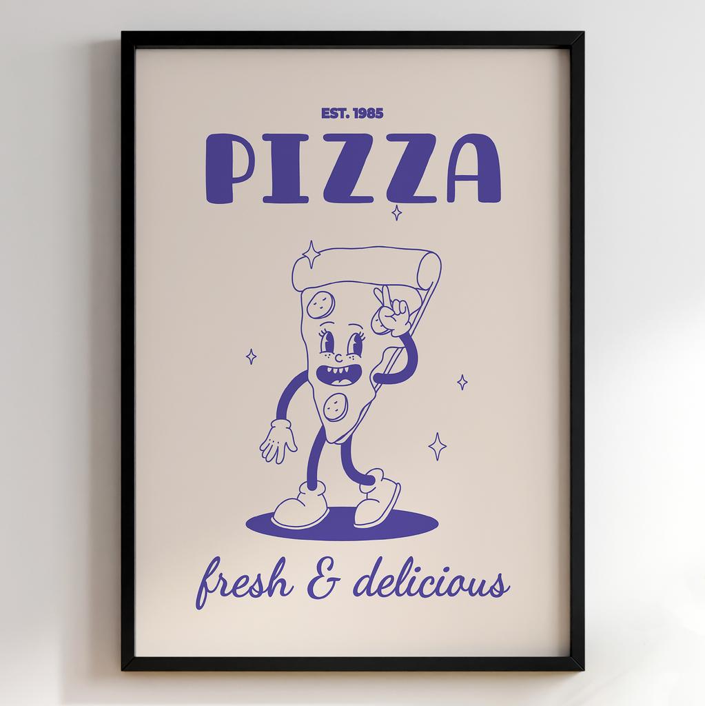 Постер з їжею для кухні | Яскравий арт у ретро-стилі