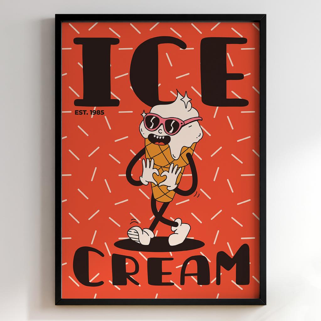 Постер з їжею для кухні | Яскравий арт у ретро-стилі