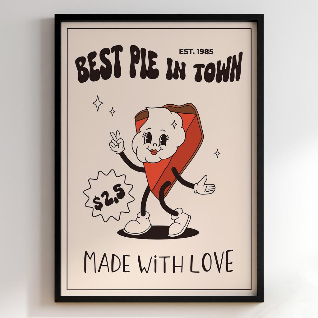 Постер з їжею для кухні | Яскравий арт у ретро-стилі