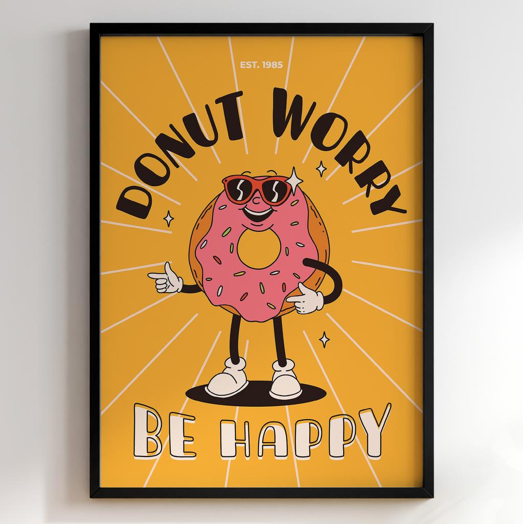 Постер з їжею для кухні | Яскравий арт у ретро-стилі