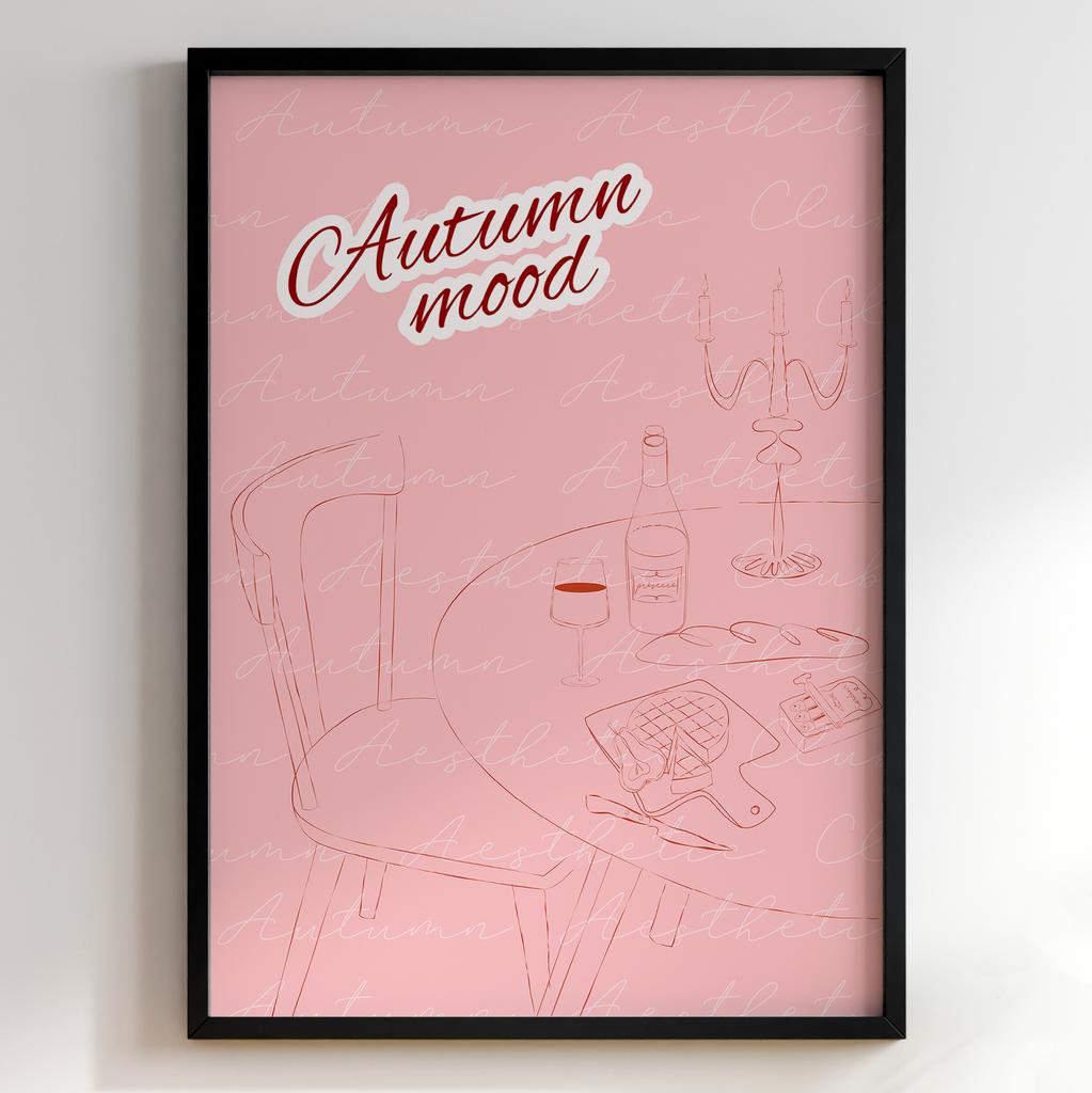 Пастельні постери з їжею | Декор для кухні у вінтажному стилі