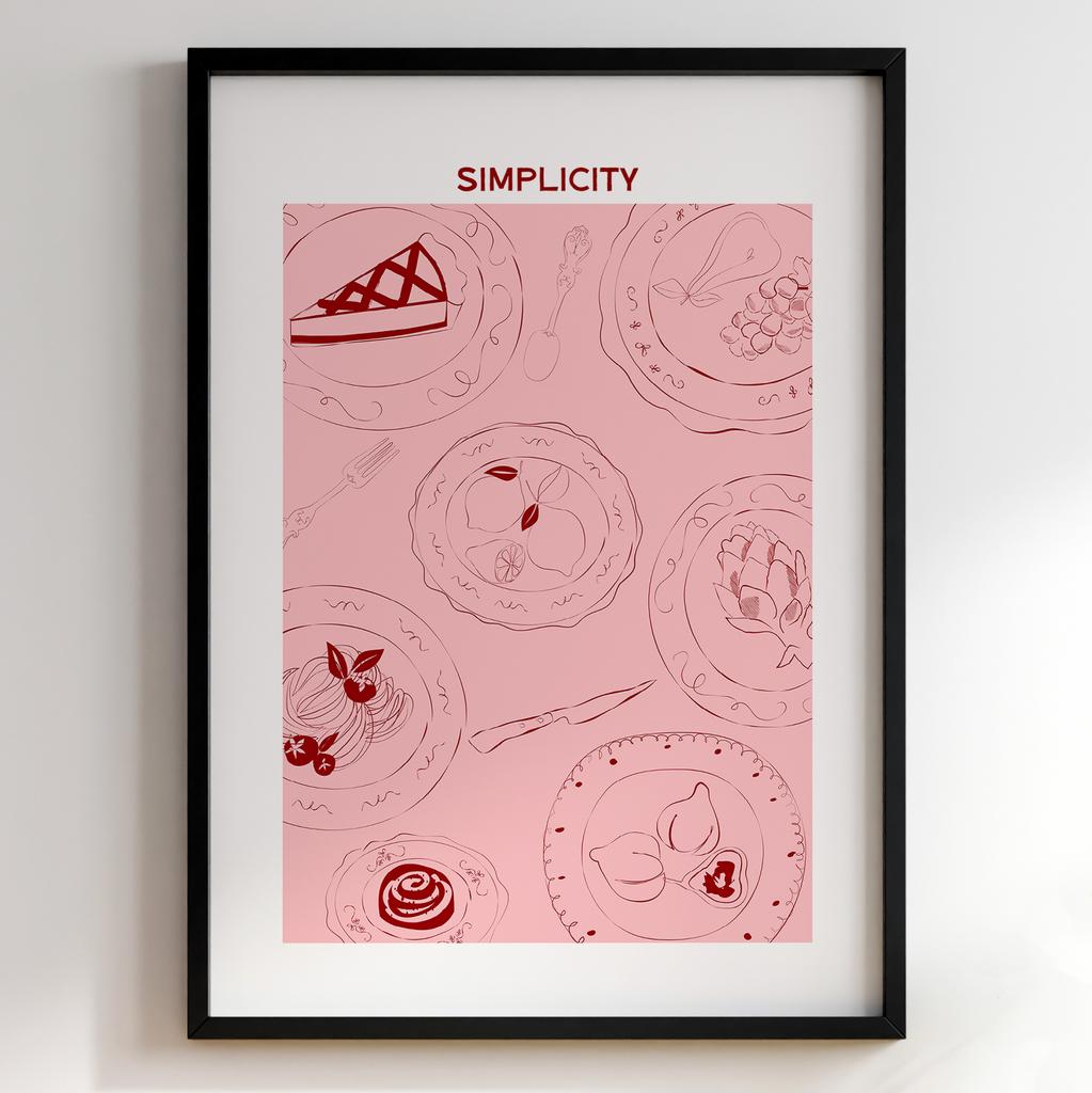 Пастельні постери з їжею | Декор для кухні у вінтажному стилі