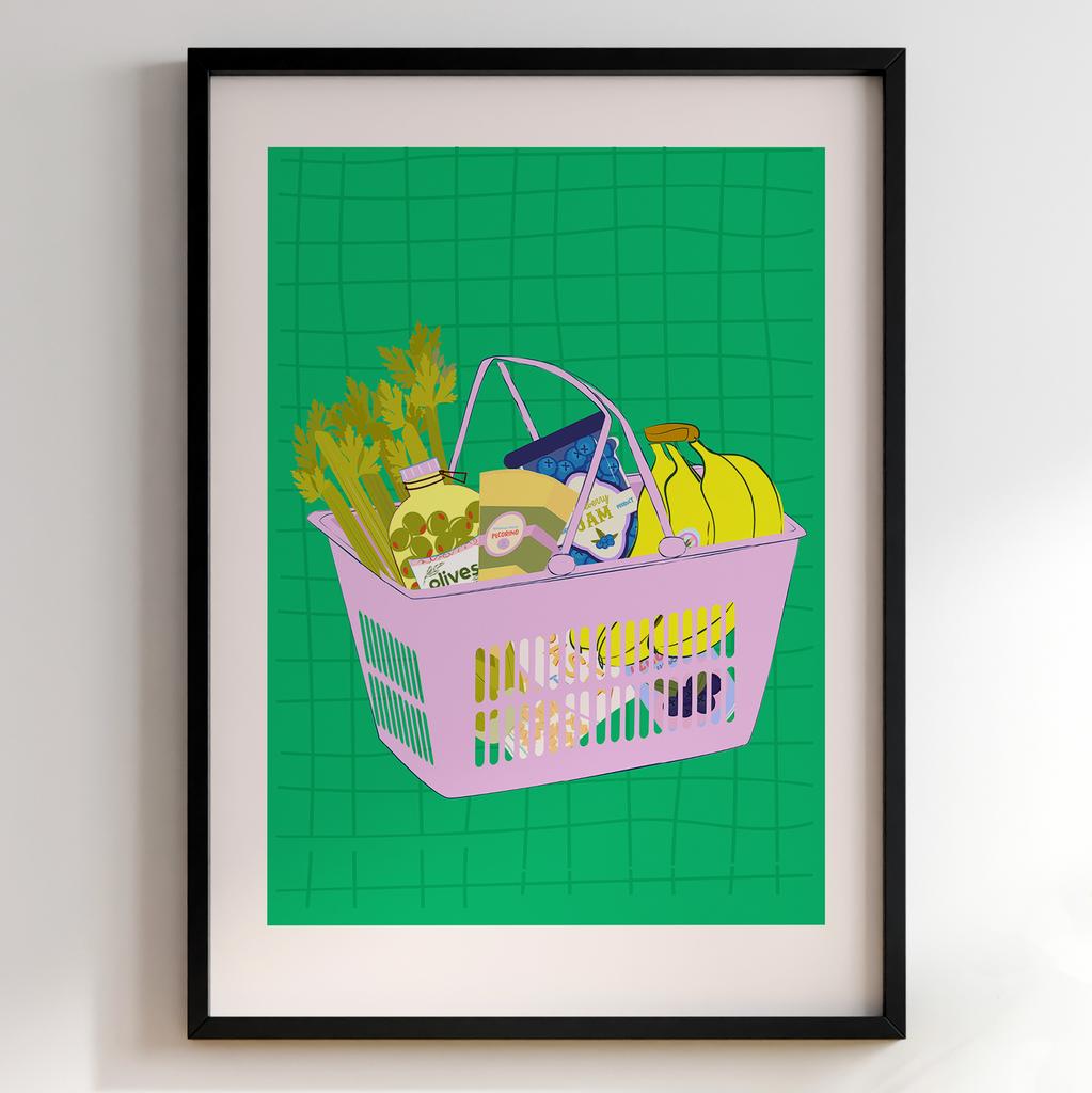 Пастельні постери з їжею | Декор для кухні у вінтажному стилі