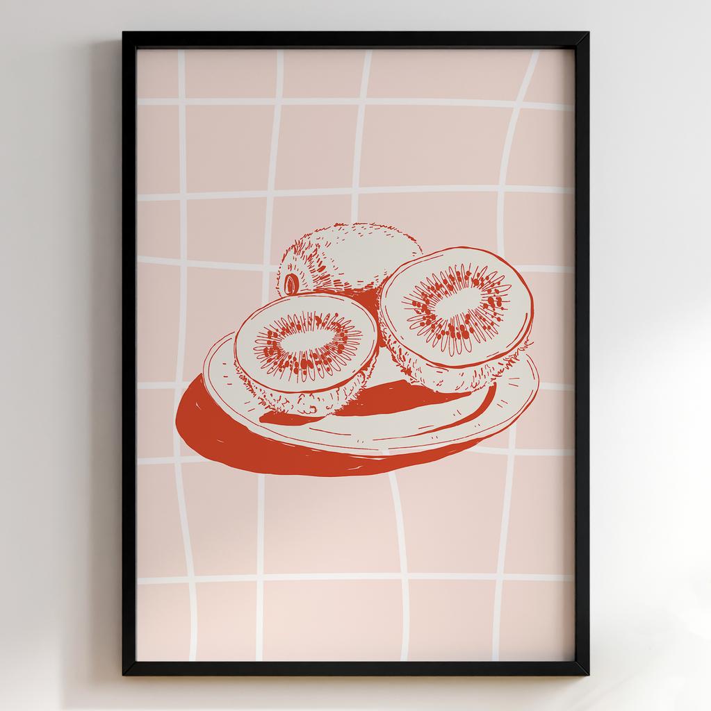 Пастельні постери з їжею | Декор для кухні у вінтажному стилі