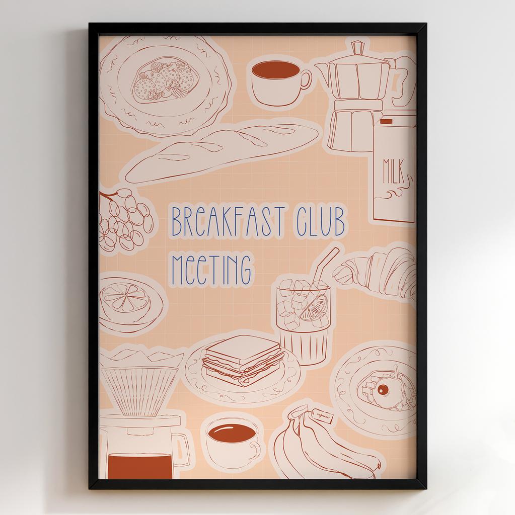 Пастельні постери з їжею | Декор для кухні у вінтажному стилі