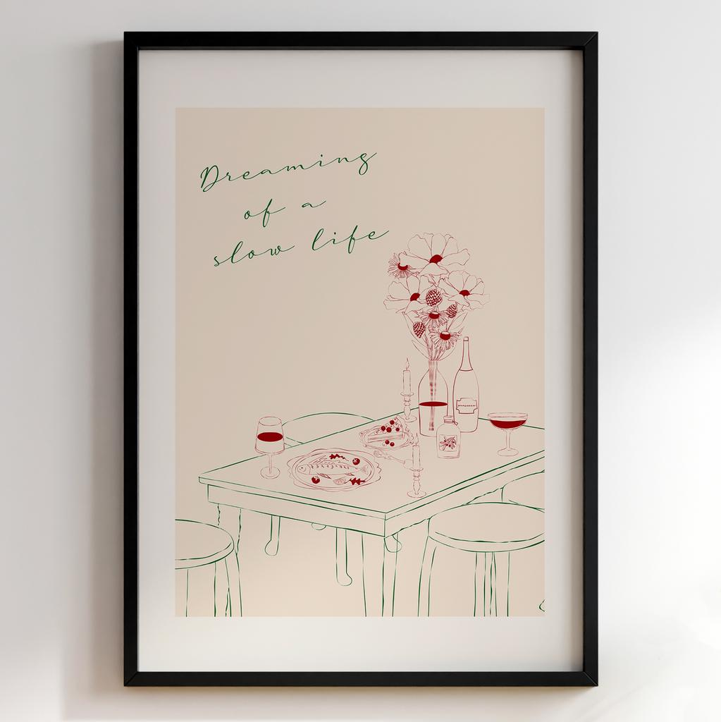 Пастельні постери з їжею | Декор для кухні у вінтажному стилі