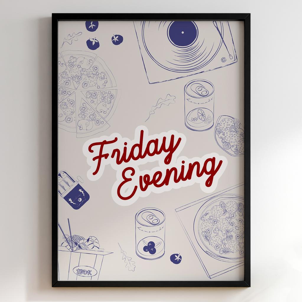 Пастельні постери з їжею | Декор для кухні у вінтажному стилі