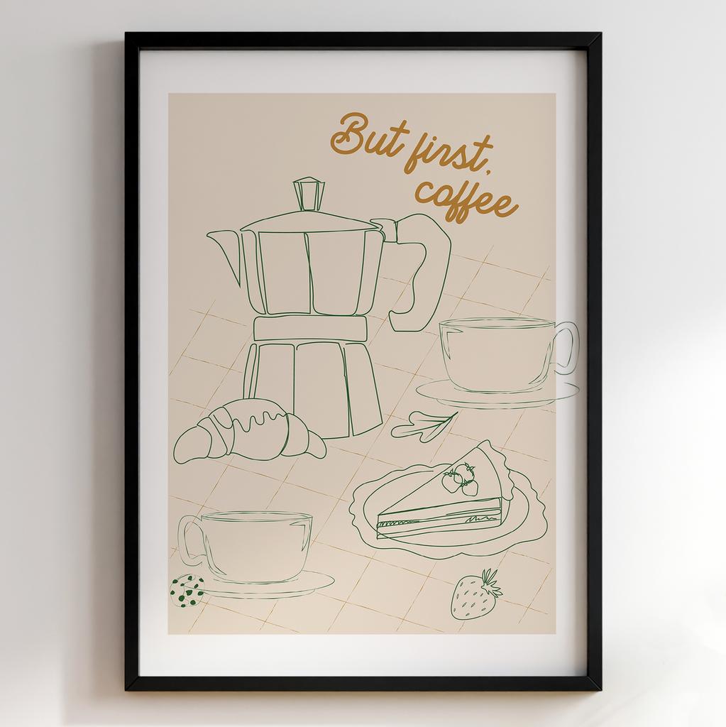 Пастельні постери з їжею | Декор для кухні у вінтажному стилі