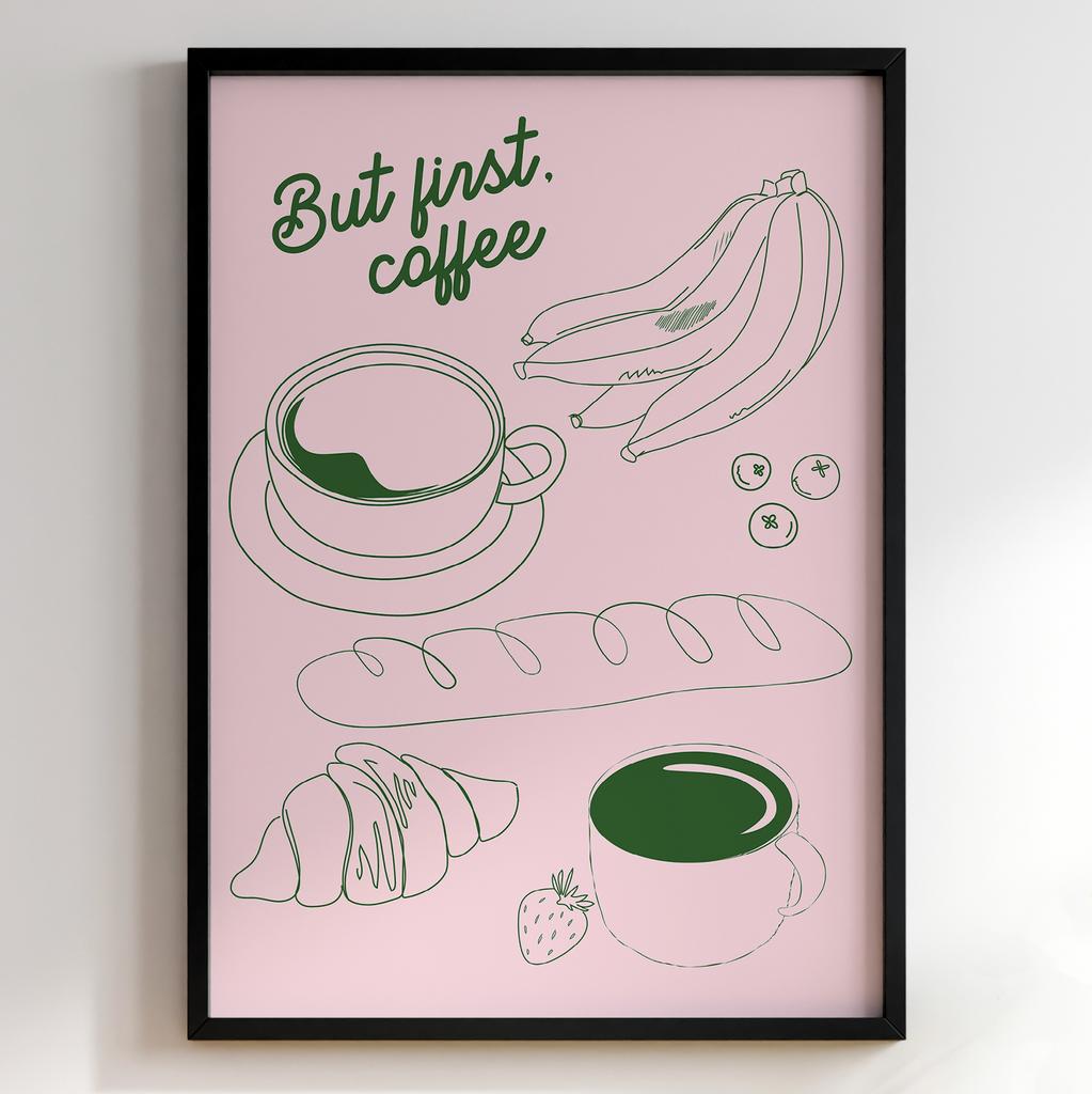 Пастельні постери з їжею | Декор для кухні у вінтажному стилі