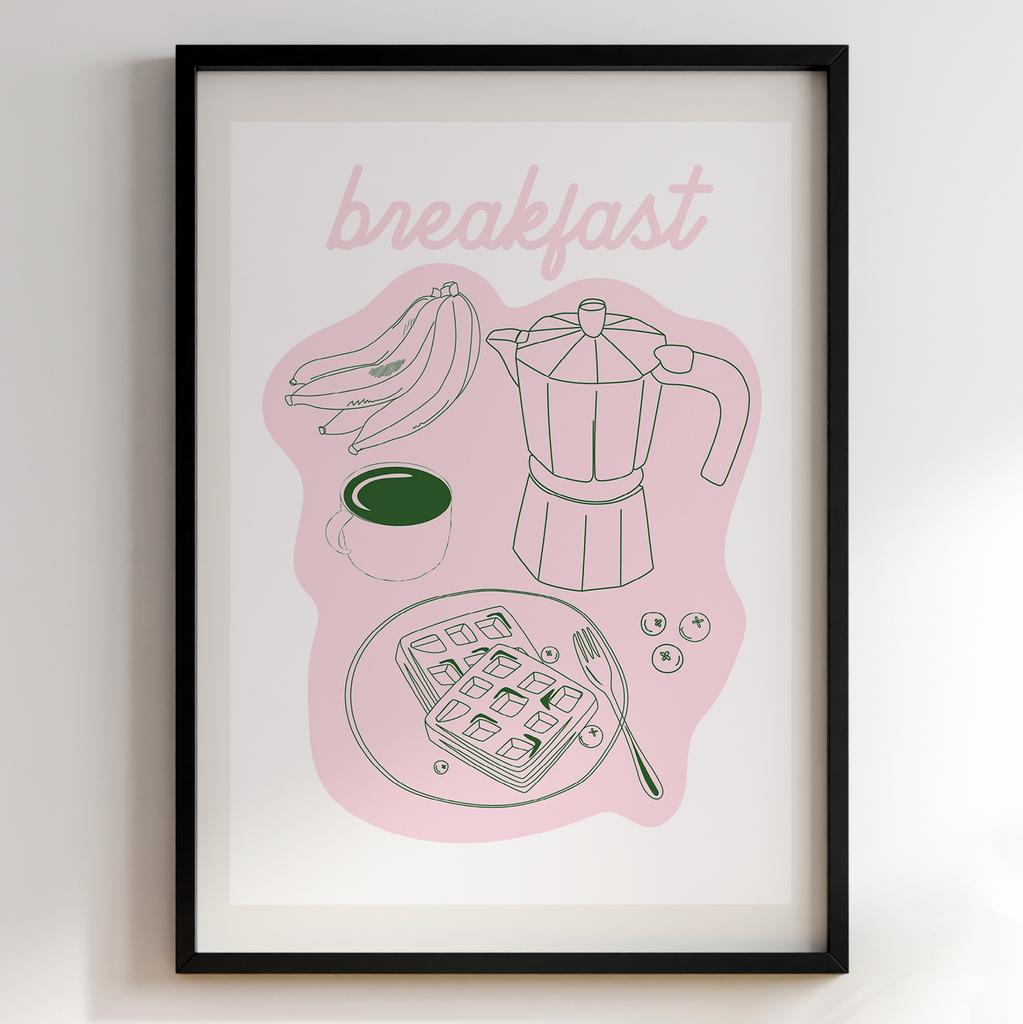 Пастельні постери з їжею | Декор для кухні у вінтажному стилі