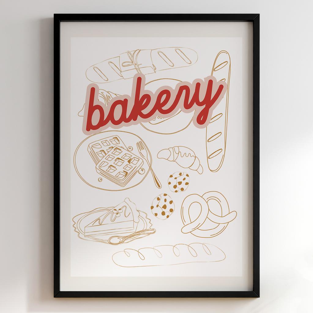 Пастельні постери з їжею | Декор для кухні у вінтажному стилі