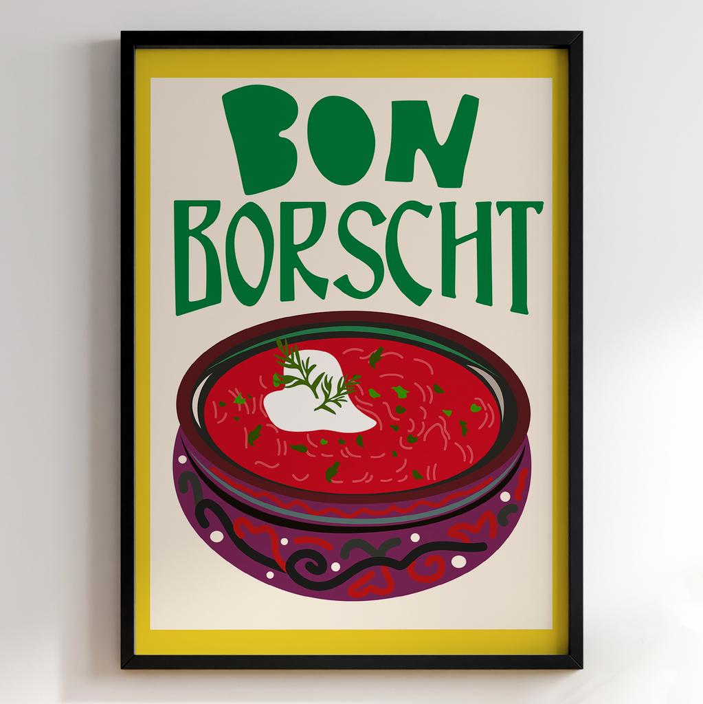 Пастельні постери з їжею | Декор для кухні у вінтажному стилі