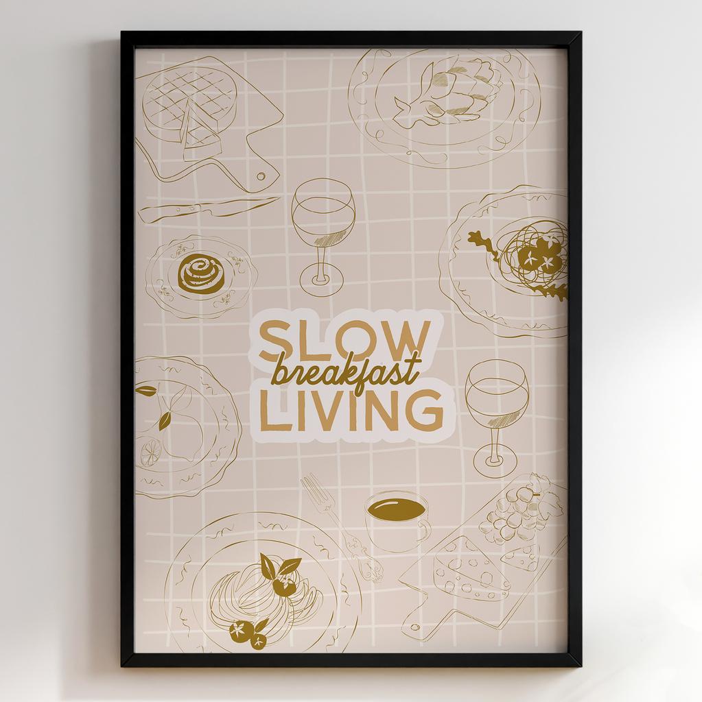 Пастельні постери з їжею | Декор для кухні у вінтажному стилі