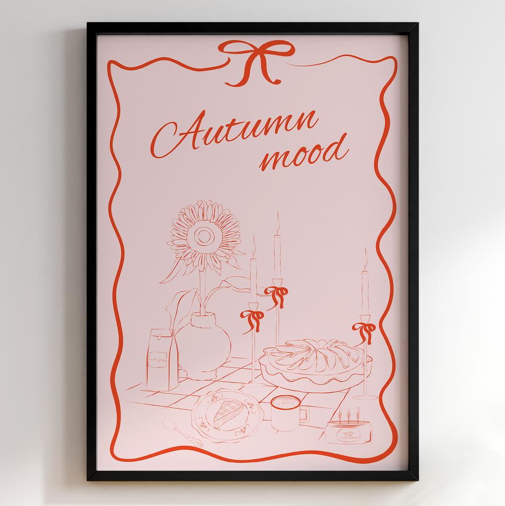 Пастельні постери з їжею | Декор для кухні у вінтажному стилі