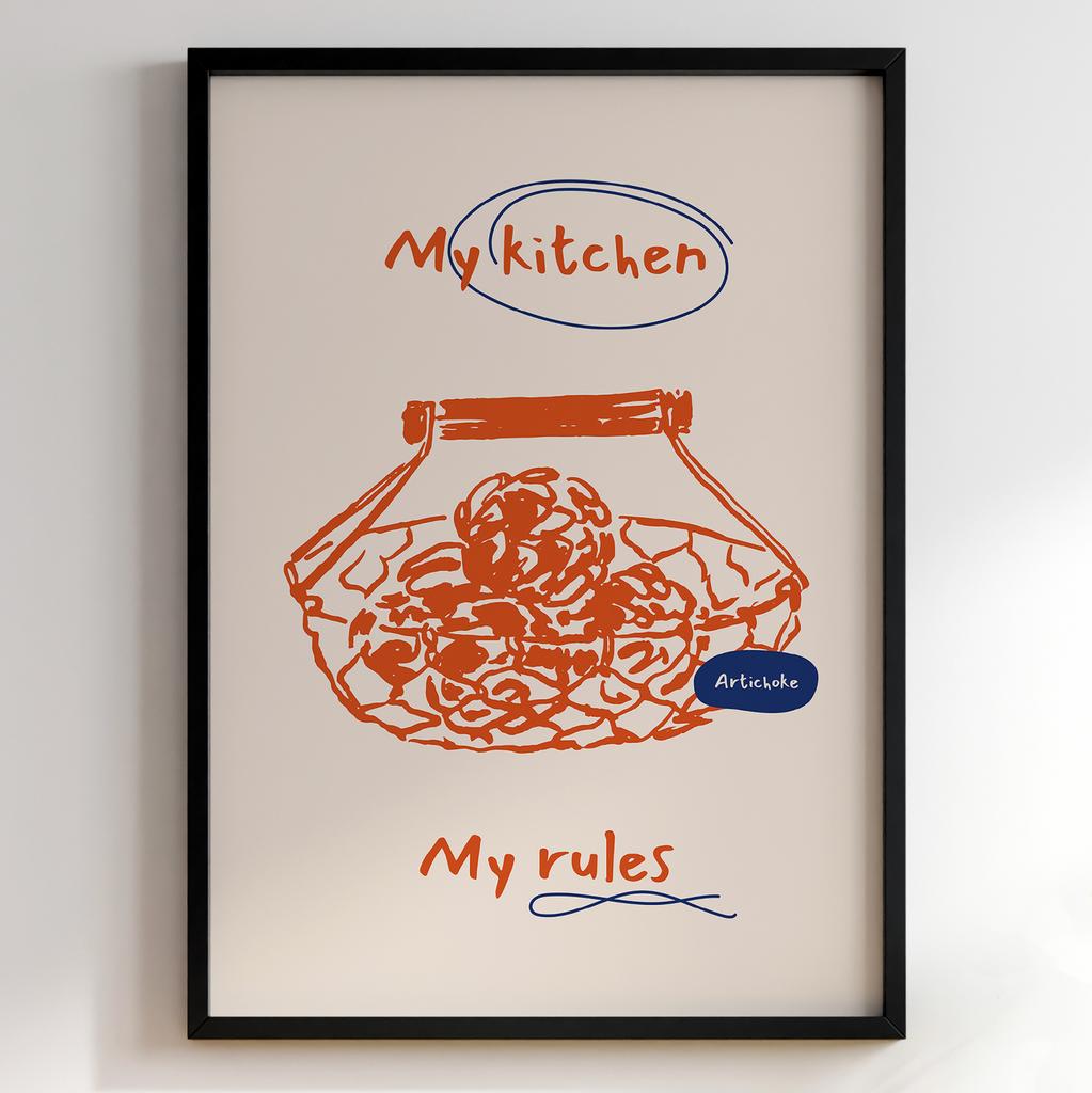 Постер з їжею для кухні та їдальні | Cучасна картина в рамі