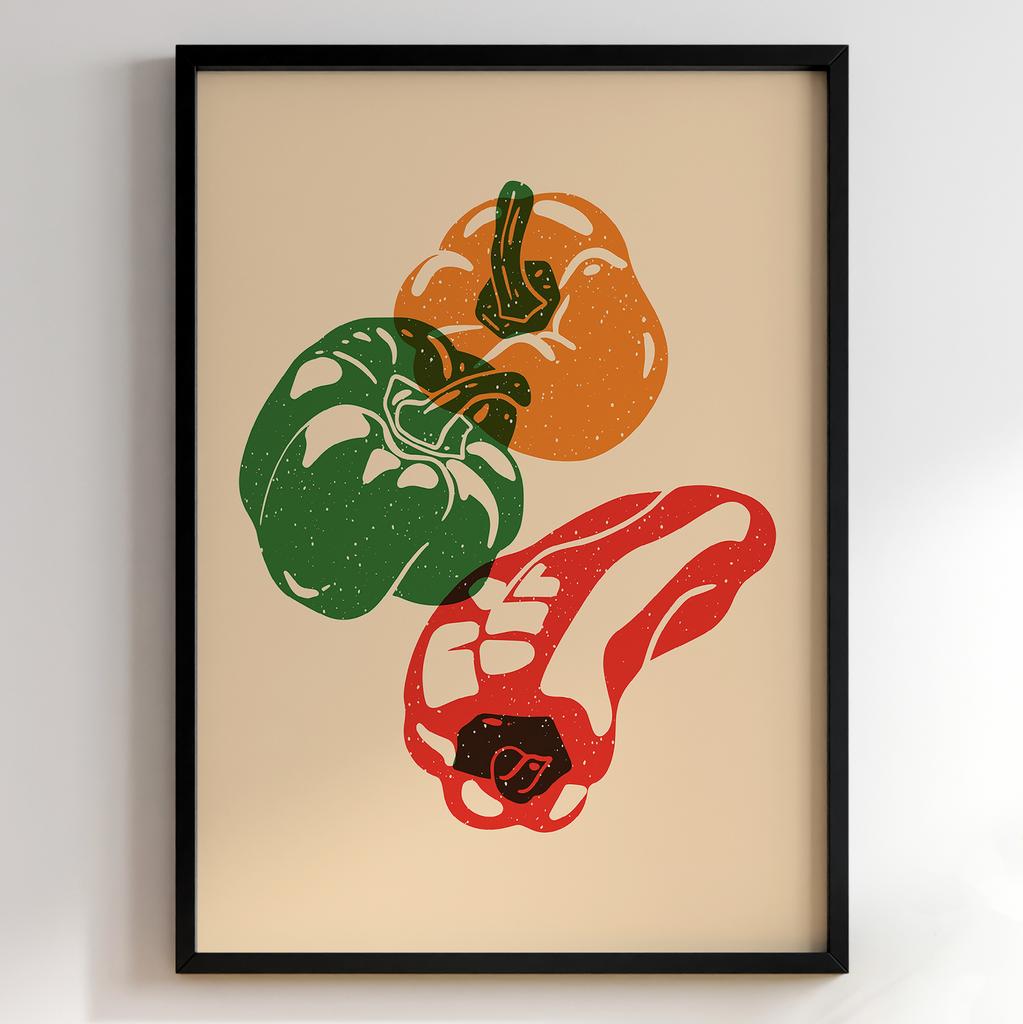 Постер для кухні | Cучасна картина в рамі