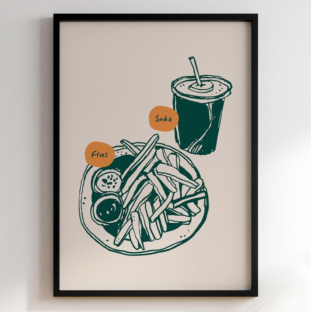 Постер для кухні | Cучасна картина в рамі