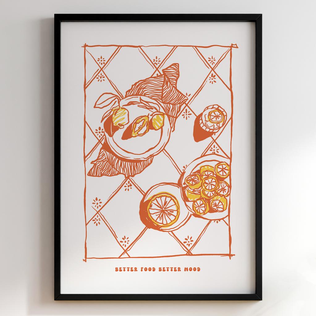 Постер для кухні | Cучасна картина в рамі