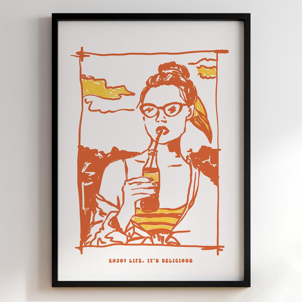 Постер для кухні | Cучасна картина в рамі