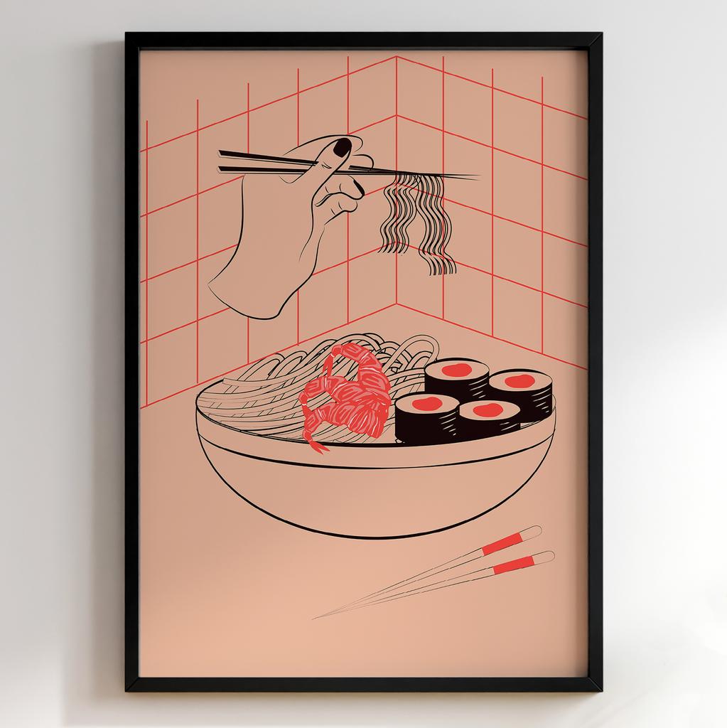 Постер для кухні | Cучасна картина в рамі