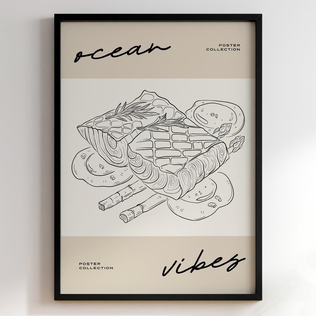 Постер для кухні | Cучасна картина в рамі