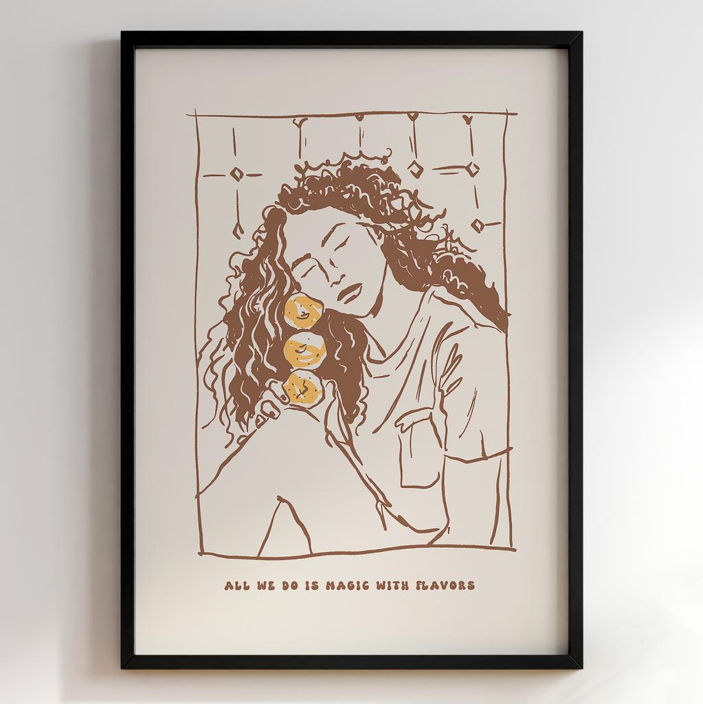 Постер для кухні | Cучасна картина в рамі