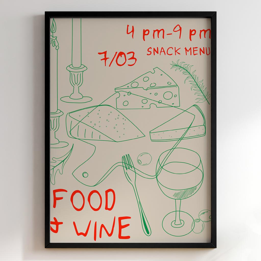 Постер для кухні | Cучасна картина в рамі