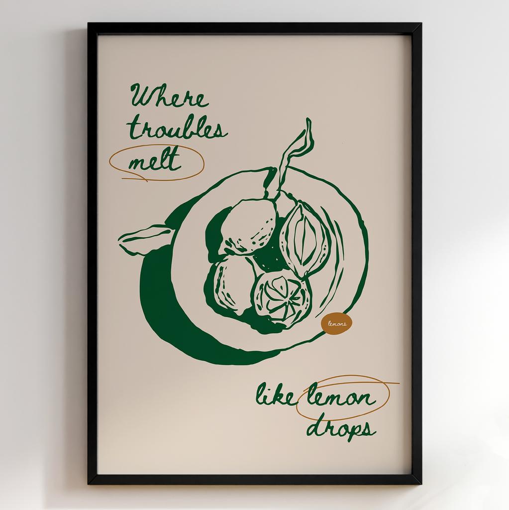 Постер для кухні | Cучасна картина в рамі