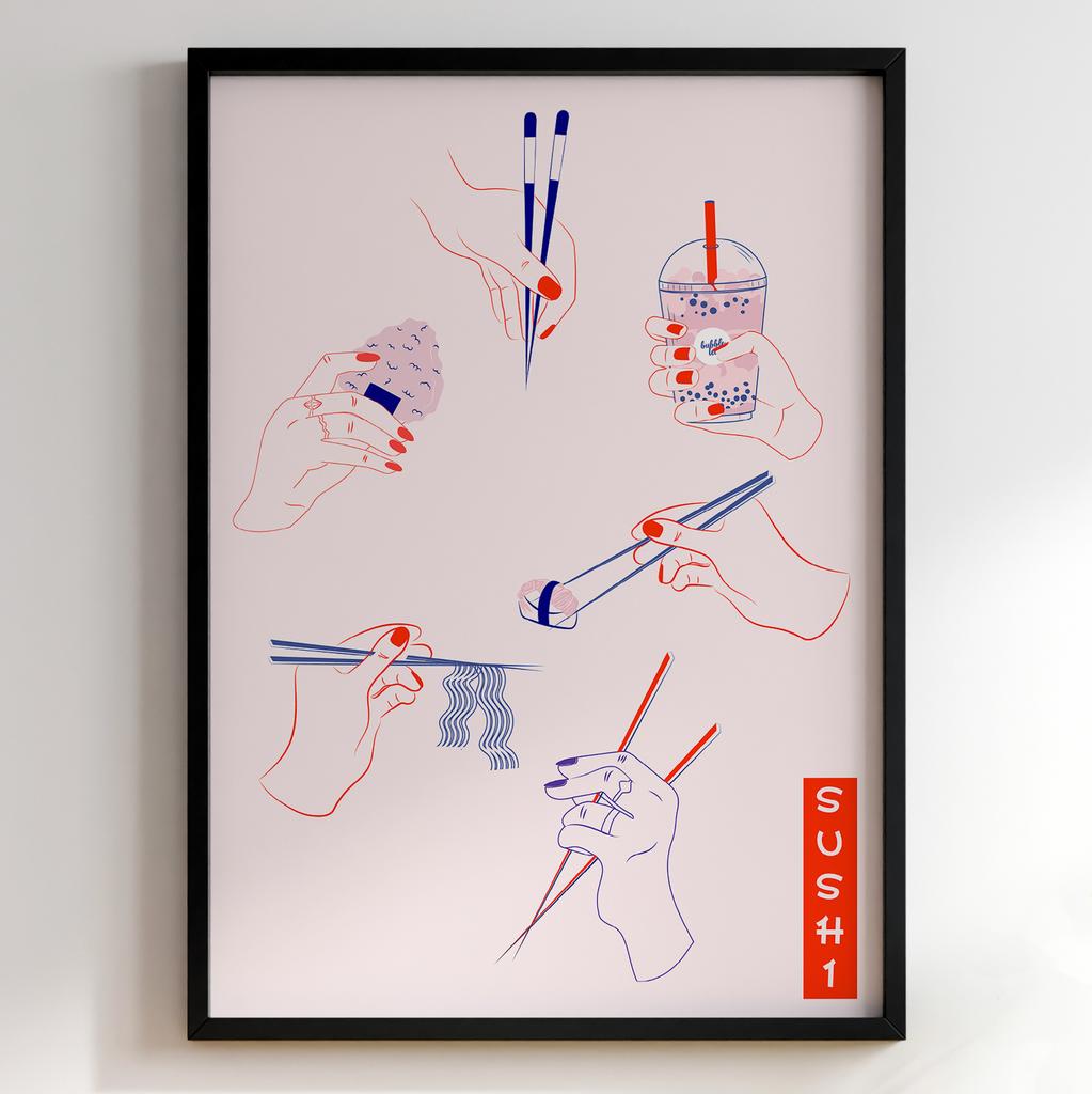 Постер для кухні | Cучасна картина в рамі