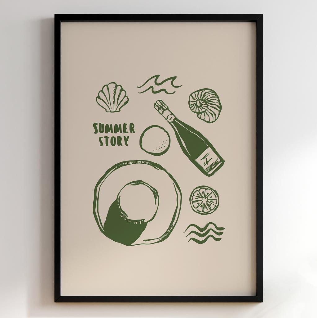 Постер для кухні | Cучасна картина в рамі