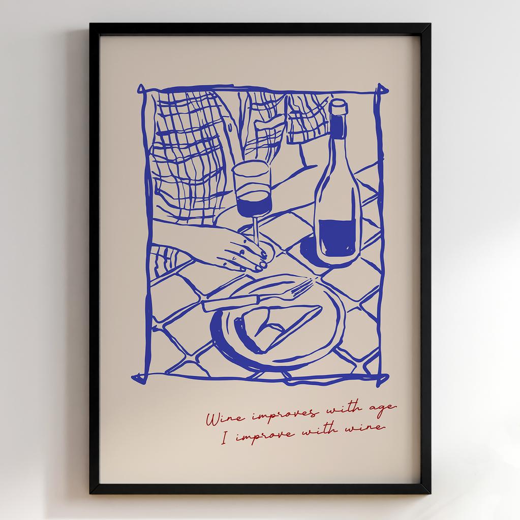 Постер для кухні | Cучасна картина в рамі