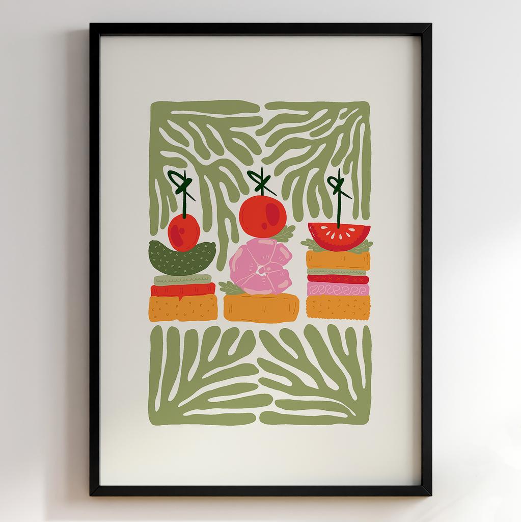 Постер для кухні | Cучасна картина в рамі