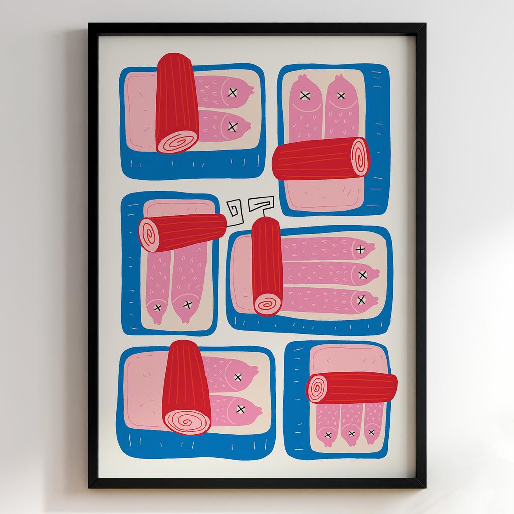 Постер для кухні | Cучасна картина в рамі