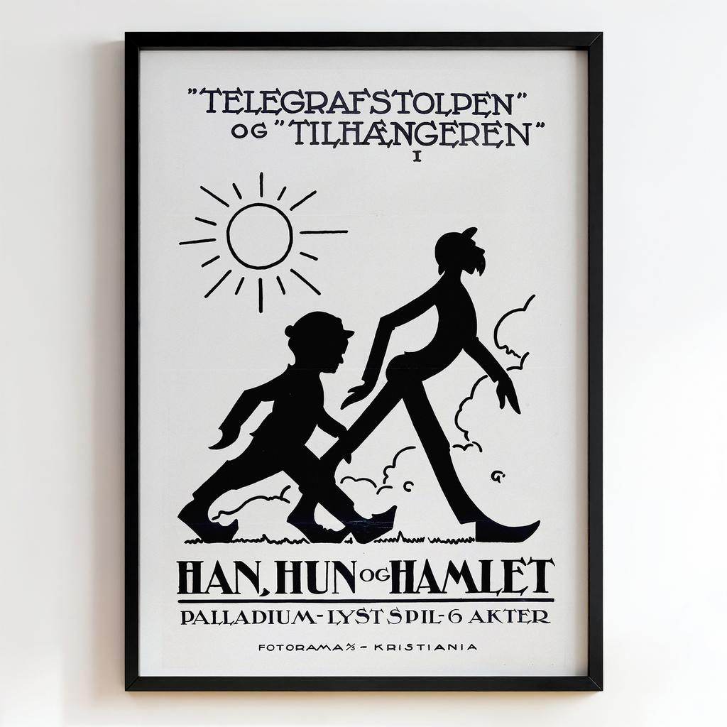 Ретро постер «Han, Hun og Hamlet»