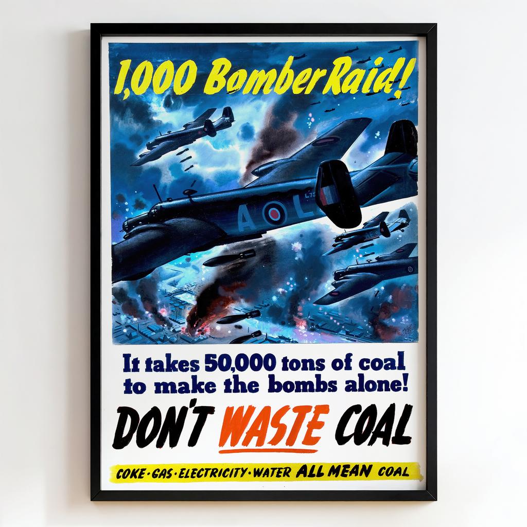 Ретро постер «1,000 Bomber Raid»