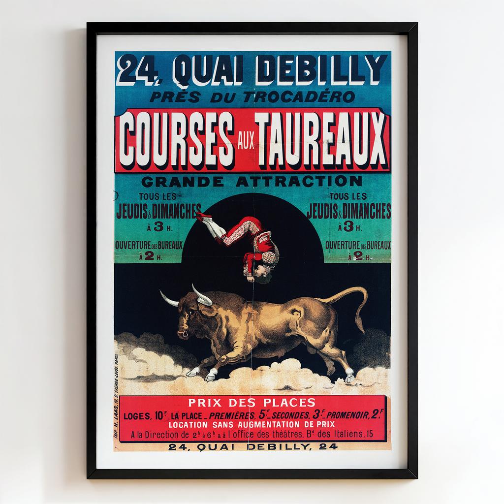 Ретро постер «Courses aux Taureaux»