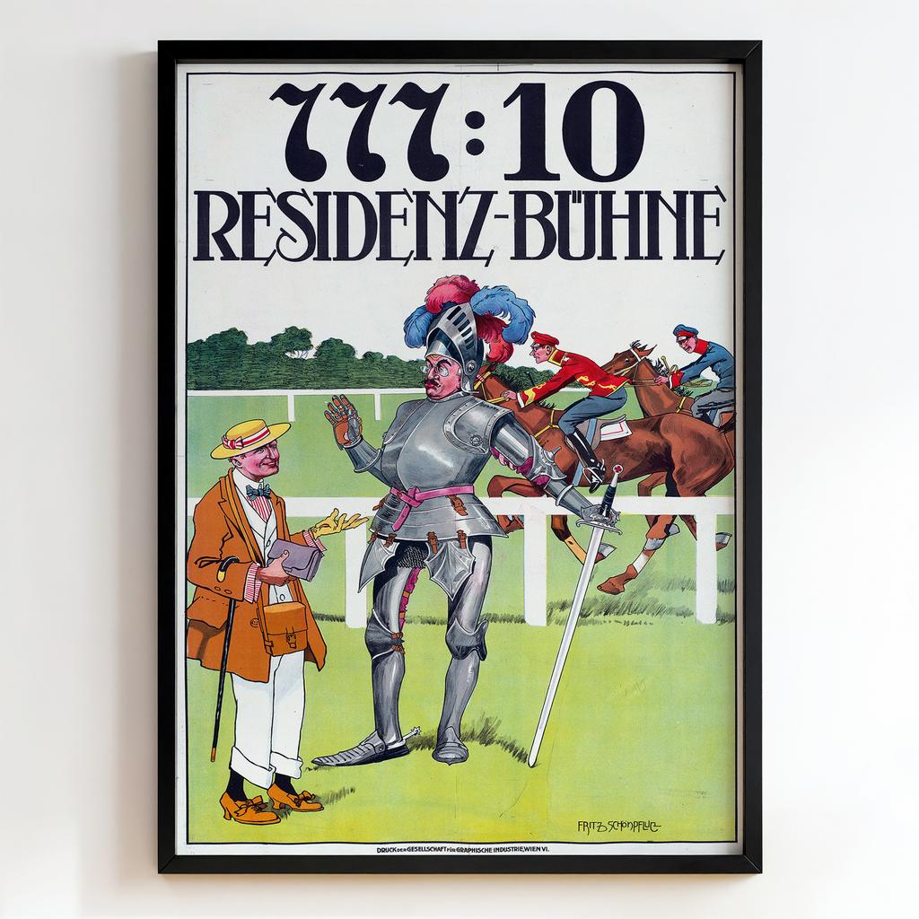 Ретро постер «777:10 Residenz-Bühne»