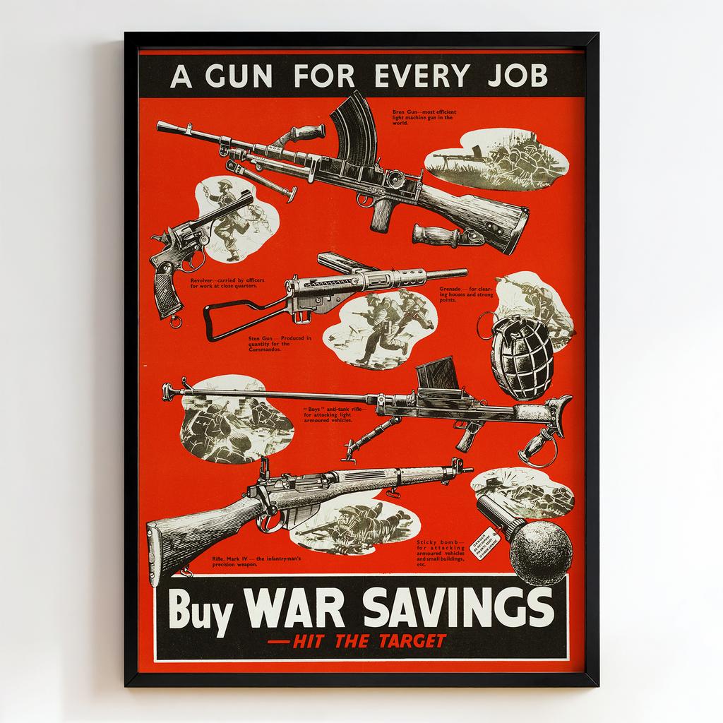Ретро постер «A Gun for Every Job»