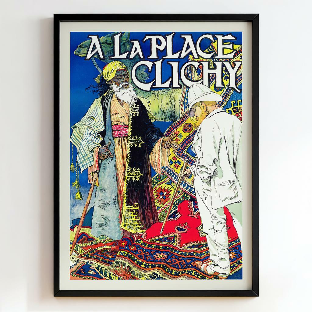 Ретро постер «À la Place Clichy – French & Oriental Carpets»