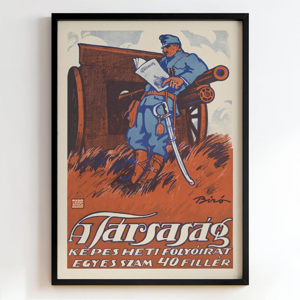 Ретро постер "A Társaság (1914)"