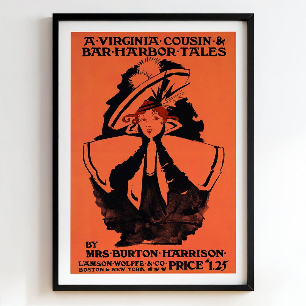 Ретро постер "A Virginia Cousin & Bar Harbor Tales (1895)"