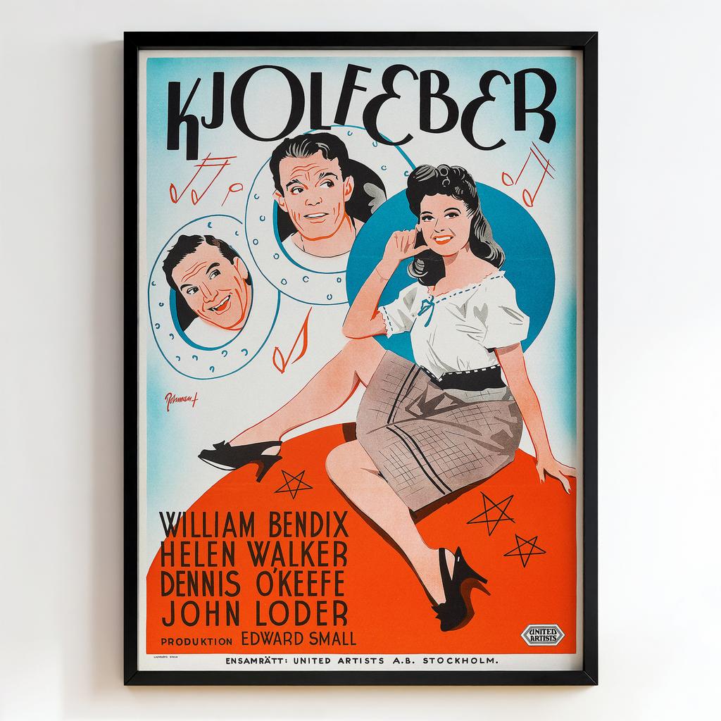 Ретро постер "Abroad with Two Yanks (1944)"