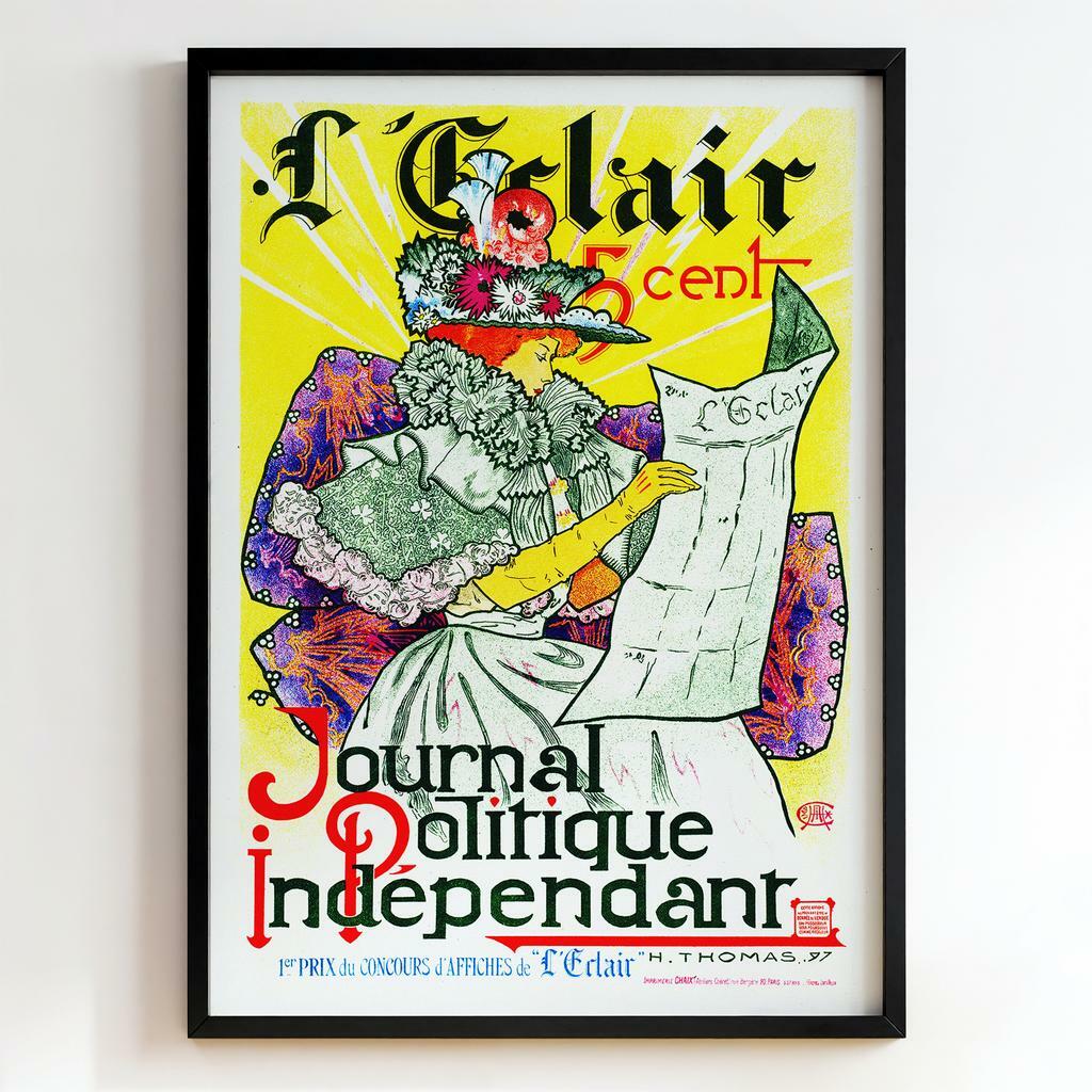 Ретро постер "L’Éclair Journal Politique Indépendant (1900)"